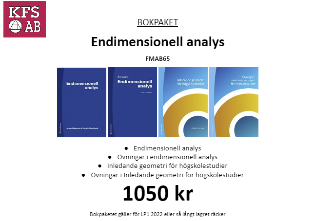 Bokpaket FMAB65 Endimensionell analys