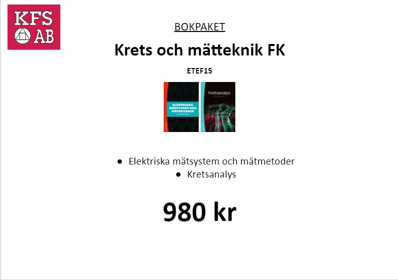 Bokpaket ETEF15 Krets och mätteknik FK