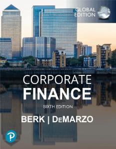 Corporate Finance, 6th, global edition