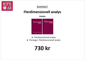 Bokpaket FMAB30 Flerdimensionell analys