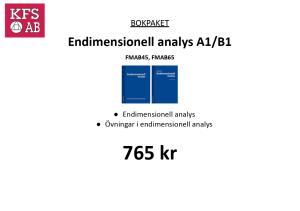 Bokpaket FMAB45/FMAB65 Endimensionell analys A1/B1