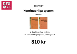 Bokpaket FMAN55 Kontinuerliga system