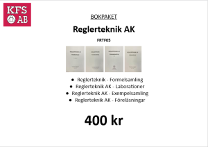 Bokpaket FRTF05 Reglerteknik