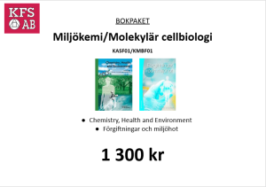 Bokpaket KASF01/KMBF01 Miljökemi/Molekylär cellbiologi