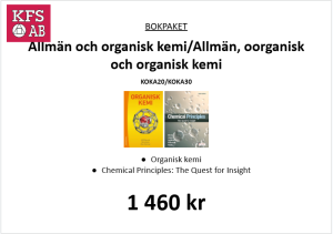 Bokpaket KOKA20/KOKA30 Allmän och organisk kemi/Allmän, oorganisk och organisk kemi