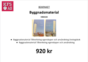 Bokpaket VBMA30 Byggnadsmaterial