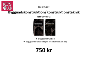Bokpaket VBKF15/VSMF10 Konstruktionsteknik