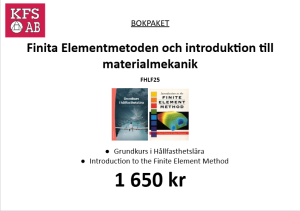Bokpaket FHLF25 Finita element och introduktion till materialmeknik