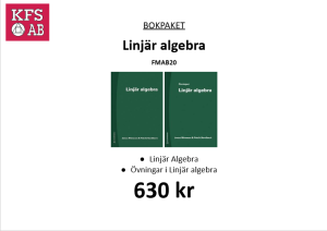 Bokpaket FMAA20/FMAB20/FMAA21 Linjär Algebra