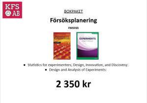 Bokpaket FMSF65 Försöksplanering