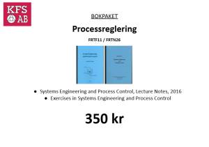 Bokpaket FRTF11/FRTN26 Processreglering