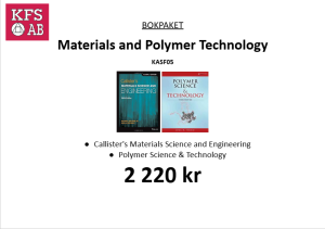 Bokpaket KASF05/KASF10 Material- och polymerteknologi