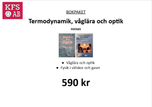 Bokpaket FAFA65 Termodynamik, våglära och optik