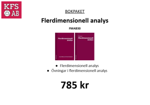 Bokpaket FMAB30 Flerdimensionell analys