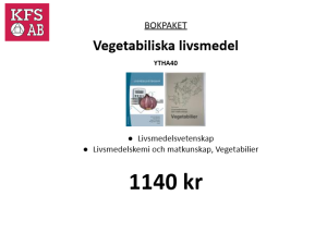 Bokpaket YTHA40 Vegetabiliska livsmedel