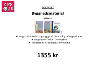 Bokpaket VBMA25/VBMA35 Byggnadsmaterial