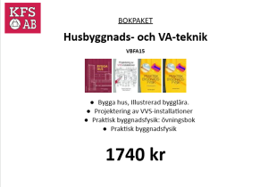 Bokpaket VBFA15 - Husbyggnads- och VA-teknik