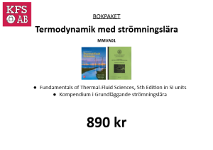 Bokpaket MMVA01 Termodynamik med strömningslära