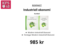 Bokpaket MIOA01/MIOA12/MIOA15 Industriell ekonomi AK