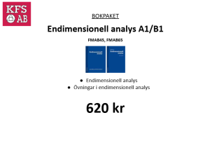 Bokpaket FMAB45/FMAB65 Endimensionell analys A1/B1