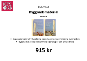 Bokpaket VBMA25/VBMA35 Byggnadsmaterial