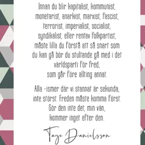 Freden först