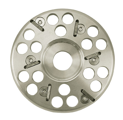 Klövfrässkiva, aluminium 6-skär, 120 mm