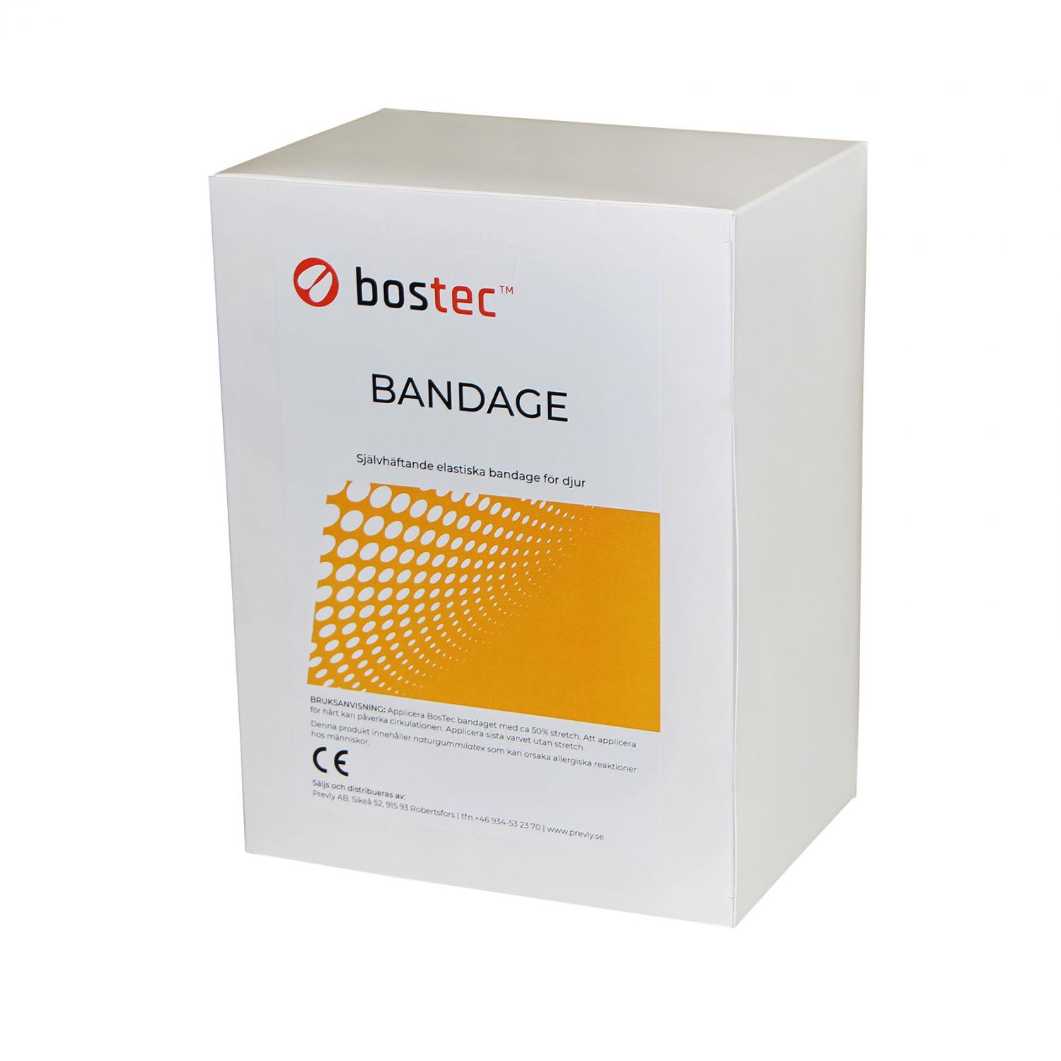 Bostec Bandage 10 cm. 4.5 m Orange, 12 rullar
