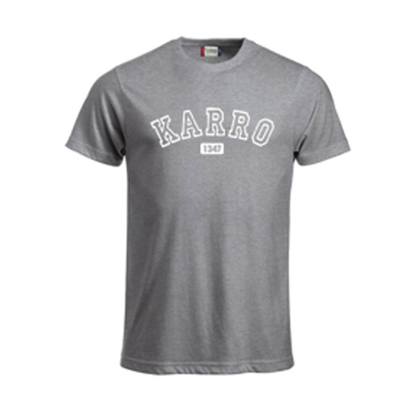 T-shirt grå med KARRO-tryck