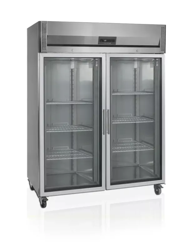 Kylskåp med glasdörrar 1400L, GN 2/1
