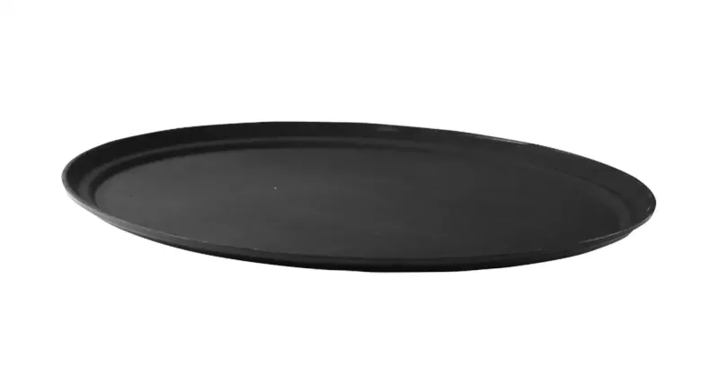 Barbricka oval 56x67cm, svart