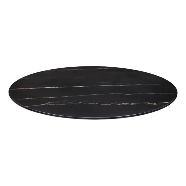 Bordsskiva Ø 70cm, svart sten