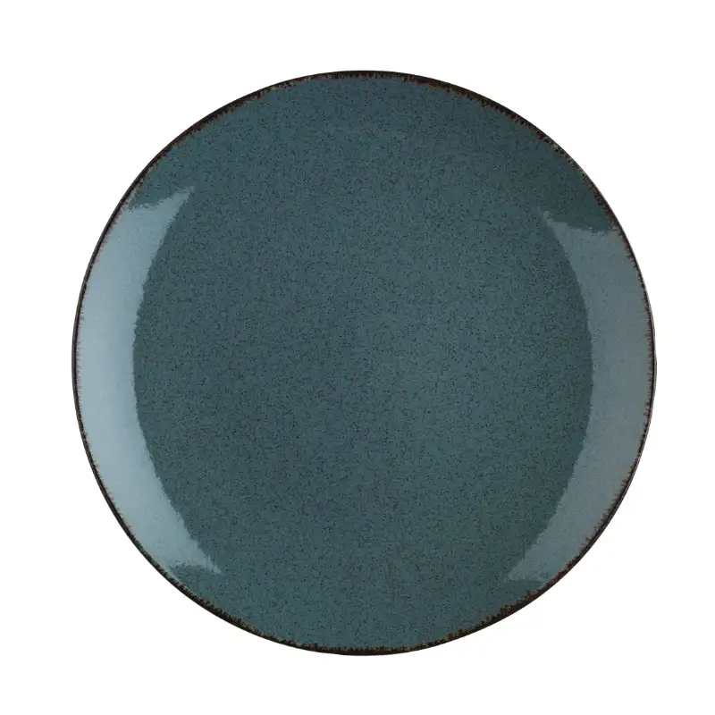 Tallrik Pearl Colorx flat 17cm gråblå