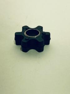 Gummidel axelkoppling mellan motor och pump