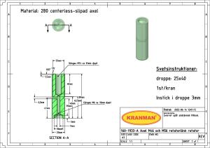 Axel infästning rotatorlänk/rotator M46,M56