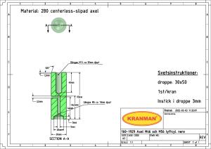 Axel infästning lyftcylinder/krantorn M46,M56