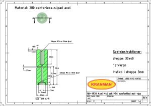 Axel infästning komfortled/sticka M46,M56