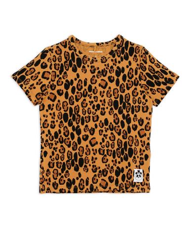Basic t-shirt, Leopard - Beige - MiniRodini