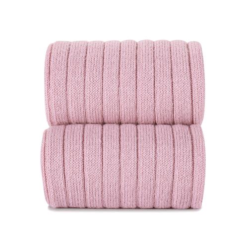 Basic rib strumpbyxor - Pale pink