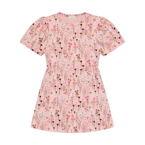 Klänning blommor - rosa