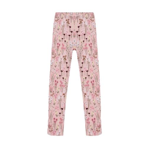 Leggings blommor - rosa