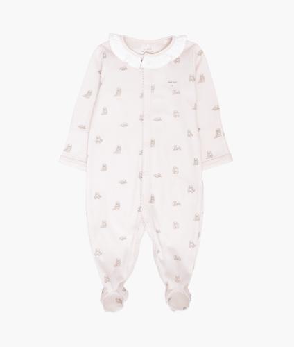 Livly, Snuggle bunny ruffled footie - Rosa