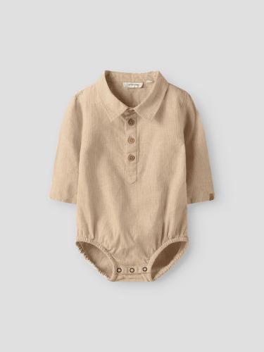 Skjorta, body - Beige/vit randig