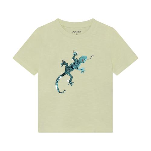 T-shirt ödla paljetter - Minymo
