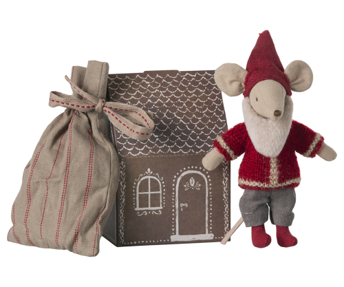 Maileg Santa Mouse – Storebror med hus