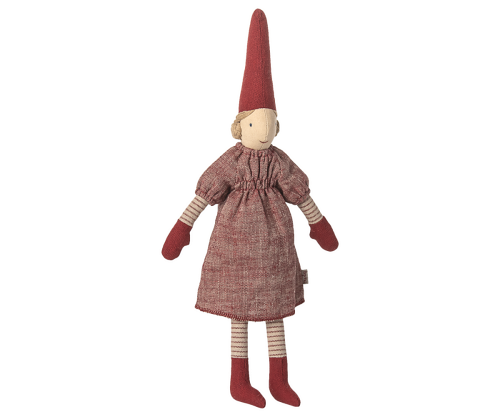 Maileg Pixy, Storlek 2 - Flicka - Röd klänning