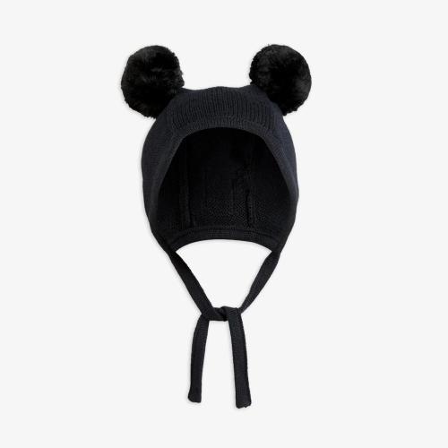 Finstickad mössa baby - Black