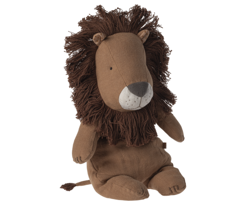 Maileg – Lejon gosedjur, Safari Friends, brun med lejonman och svans - medium