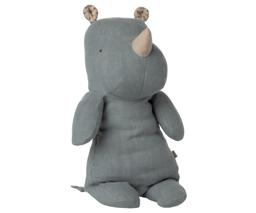 Safari Friends Medium Rhino - dusty blue - Maileg