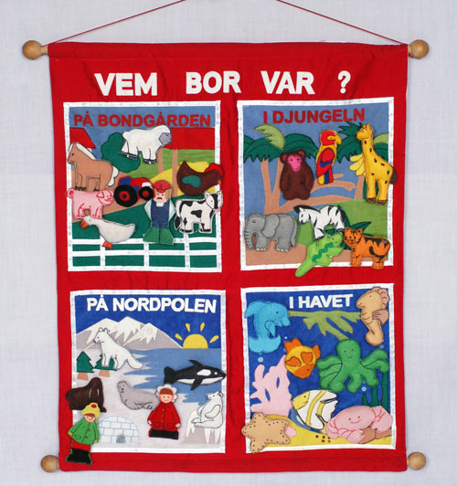 Tygtavla, Vem bor var? - Röd